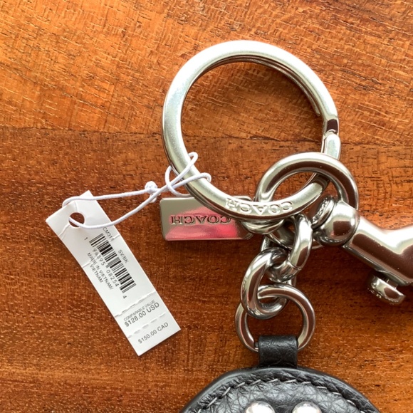 NWT Coach black heart pouch with rivets - Picture 5 of 7